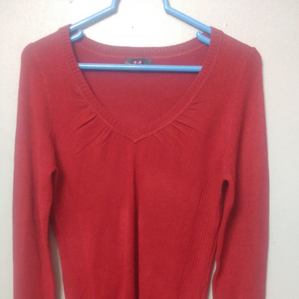 Brick Red Long Sleeve Sweater